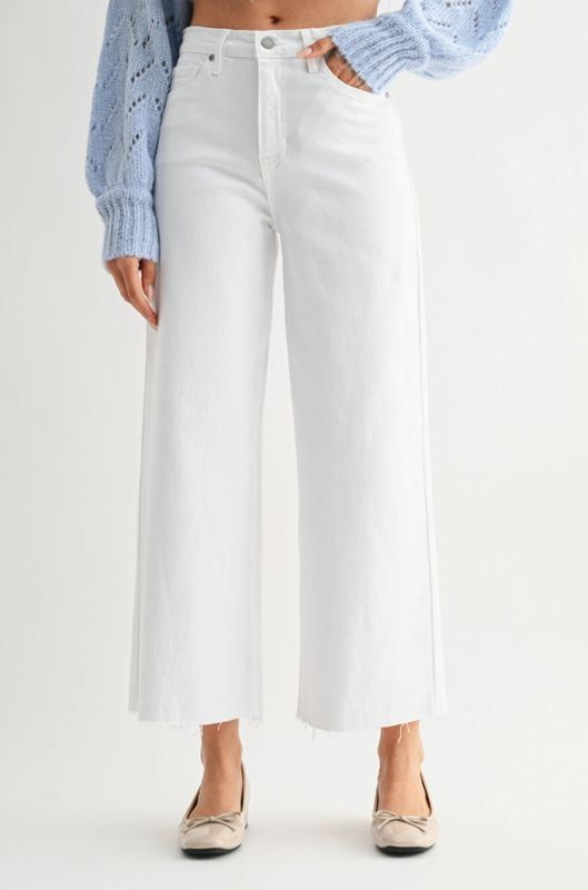 Scissor Cut Wide Leg - Optic White