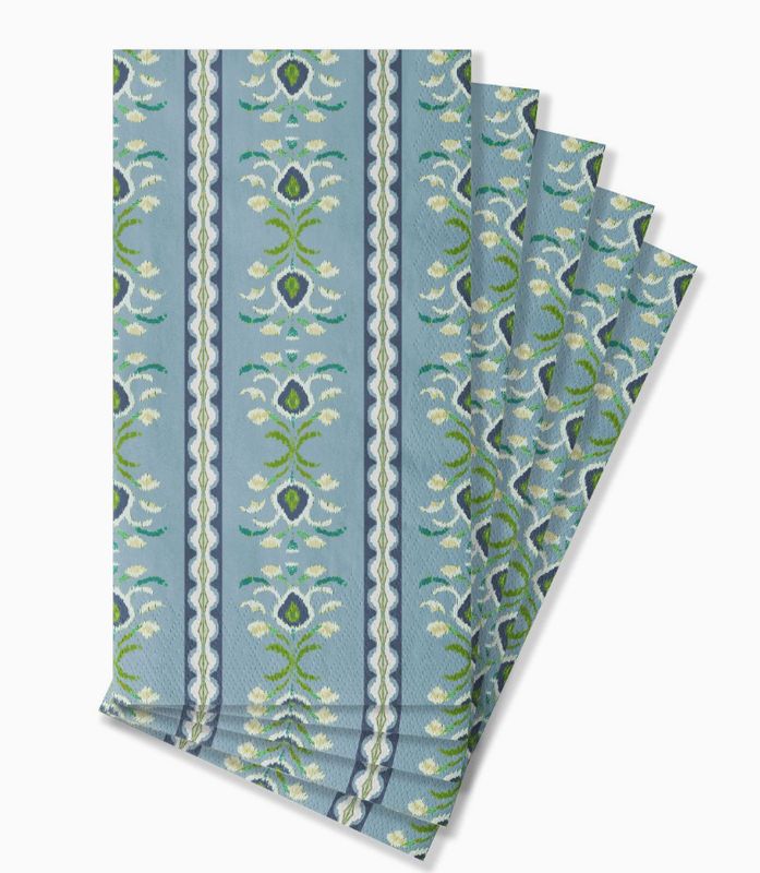 Rosemary Stripe French Blue Guest Towels