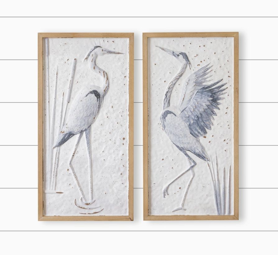 Wall Art - Embossed Herons