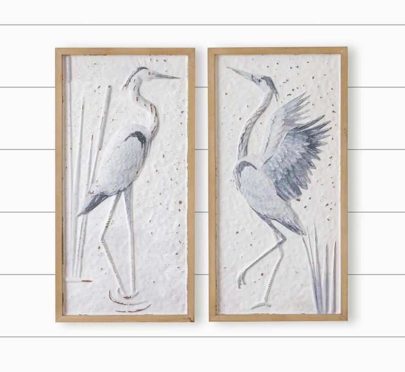 Wall Art - Embossed Herons
