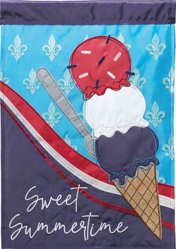 Flag Sweet Summertime Fleur-De-Lis