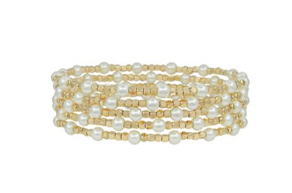Lily Gold Pearl Bracelet