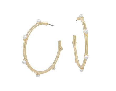 Travis Gold Pearl Earrings