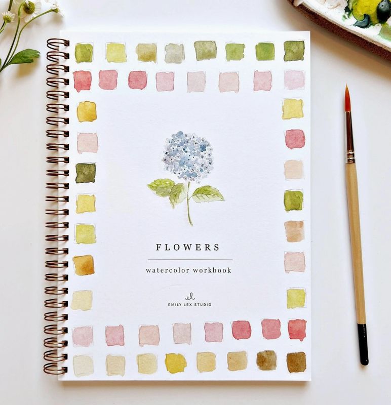 Flowers Watercolor Workbook
