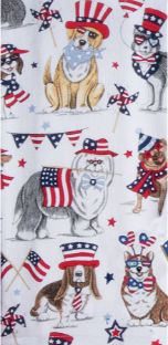 Patriotic Dogs Dual Purpose Terry Towel