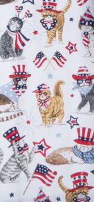 Patriotic Cats Dual Purpose Terry Towel