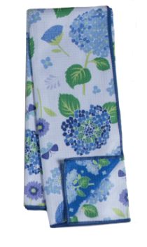 Blue Hydrangea Eco Tea Towel