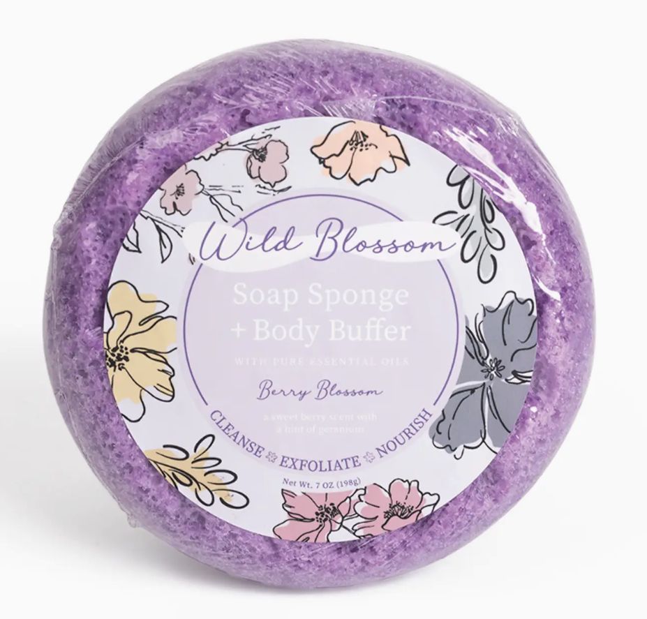 Soap Infused Body Buffer - Berry Blossom