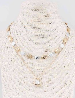 Back Gold Silver Necklace