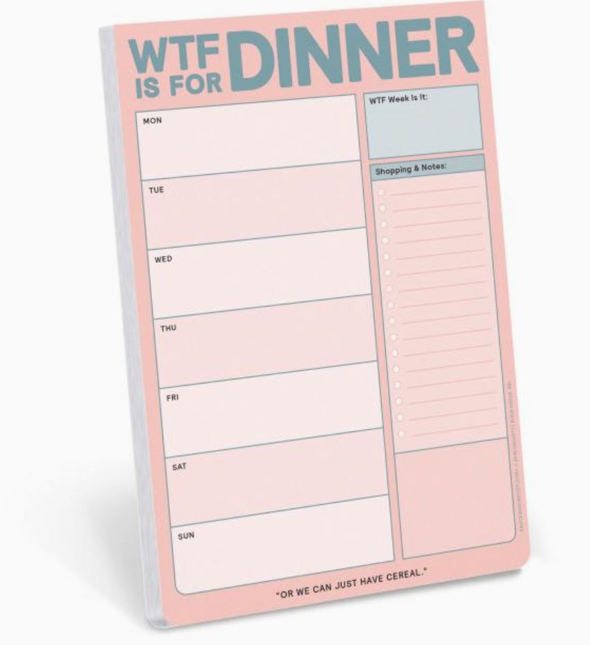 Wtf Is For Dinner? Pad (Pastel Edition)