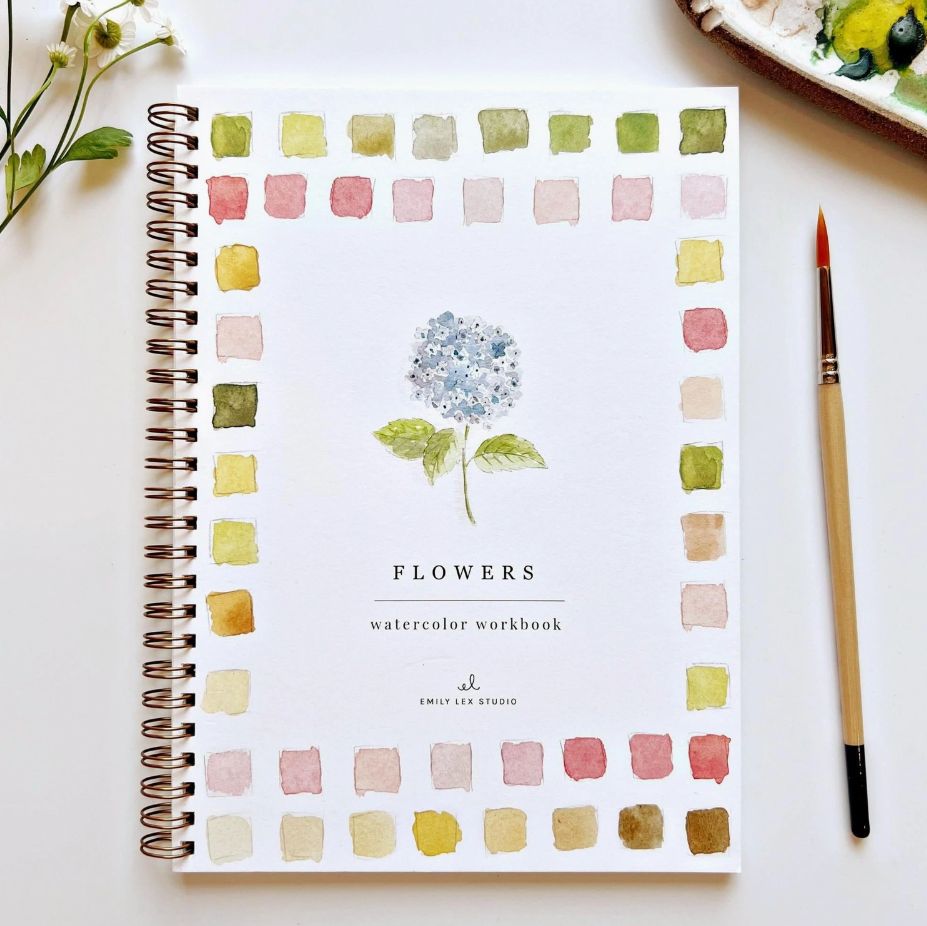 Flowers Watercolor Workbook