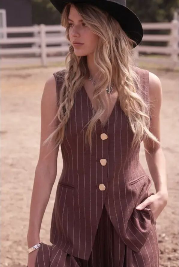 Pinstripe Vest