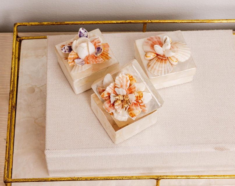 Capiz With Real Shell Accents Boxes (3 Styles)