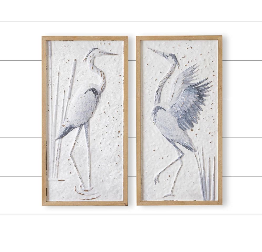 Wall Art - Embossed Herons