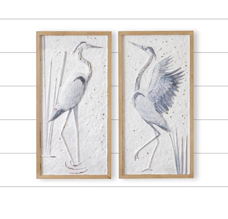 Wall Art - Embossed Herons