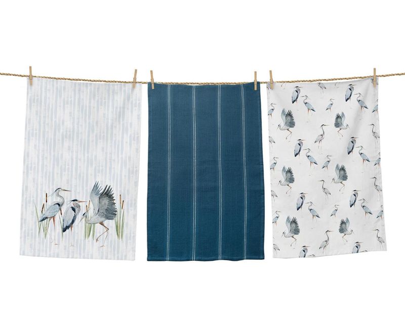Tea Towels - Blue Heron Dance (Set of 3)