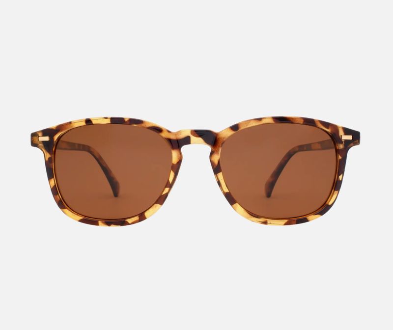 Bean Classic Tort Polarized Unisex Round Classic Sunglasses