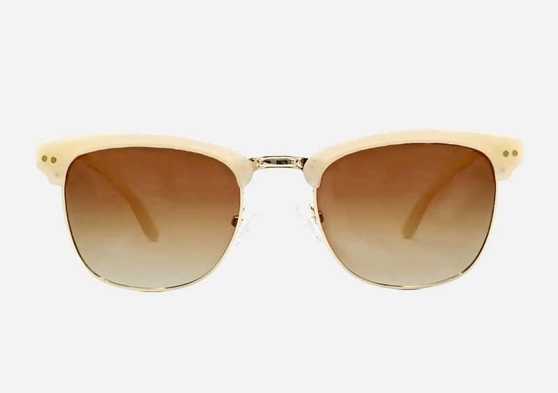 Weston Ivory Polarized Semi-Rimless Fashion Sunglasses