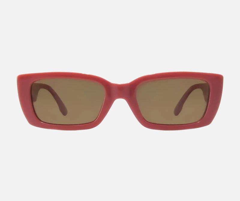 Haven Rose Clay Polarized Fashion Rectangle Sunglasses