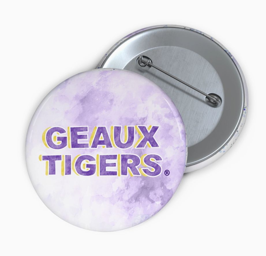 LSU "Geaux Tigers" Game Day Button