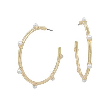 Travis Gold Pearl Earrings