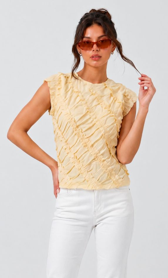 Ruffled Sleeveless Top