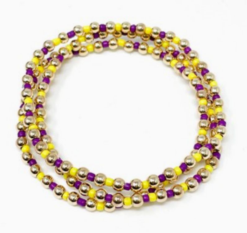 Love Purple Gold Bracelet