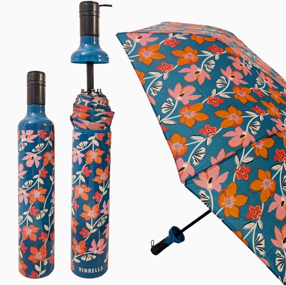 Teal Tango Umbrella in A Bottle