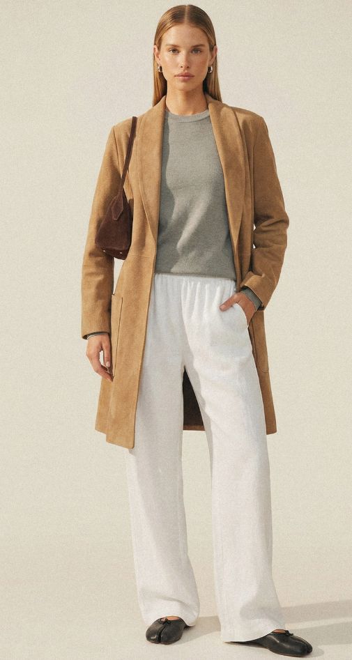 Textured Scuba Open Front Coat