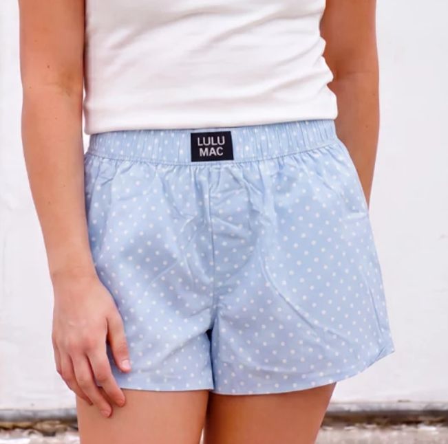 Light Blue Mini Polka Dot Boxer