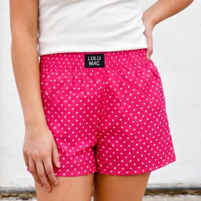 Hot Pink Mini Polka Dot Boxer