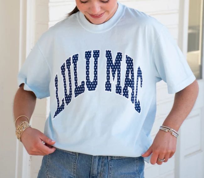 Polka Dot Adult Chambray Comfort Colors Tee