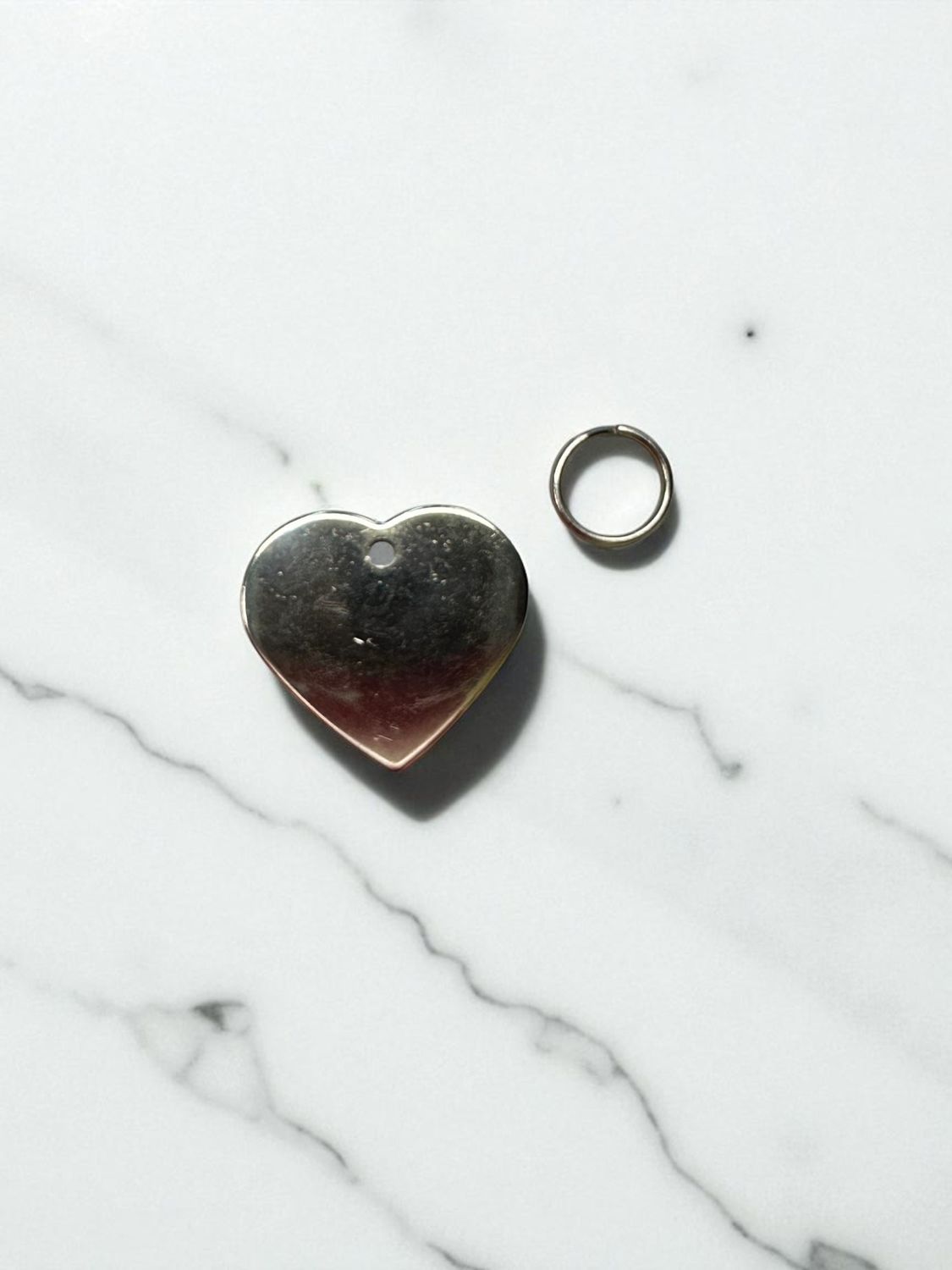 Pet Stainless Steel Heart ID Tag (Large)