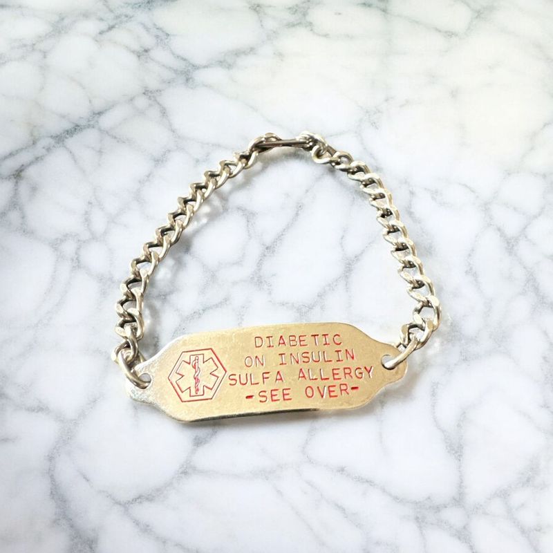 Stainless Steel Bracelet With Star of Life Emblem