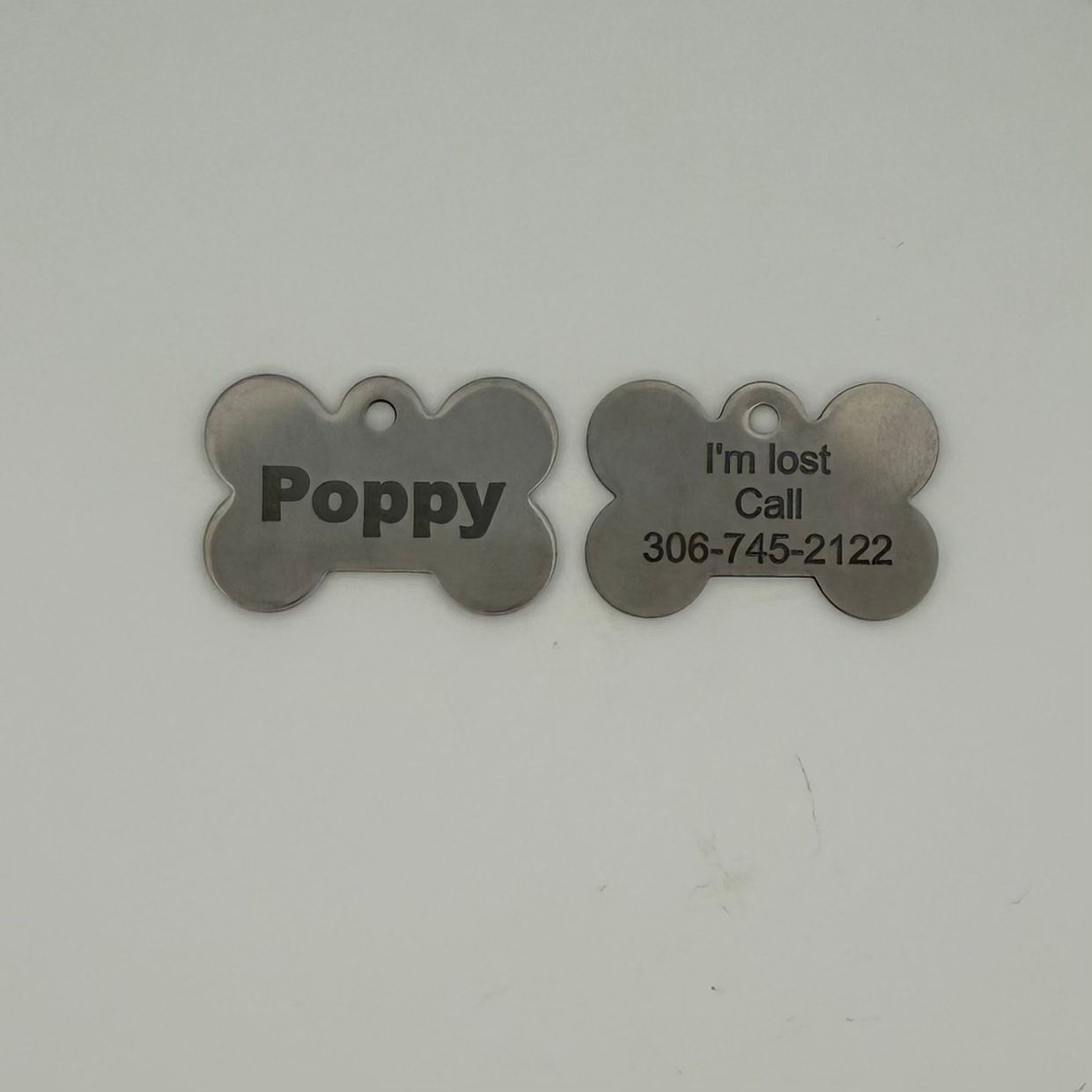 Pet Stainless Steel Dog Bone ID Tag (Small) Pet Stainless Steel Dog Bone ID Tag (Small)