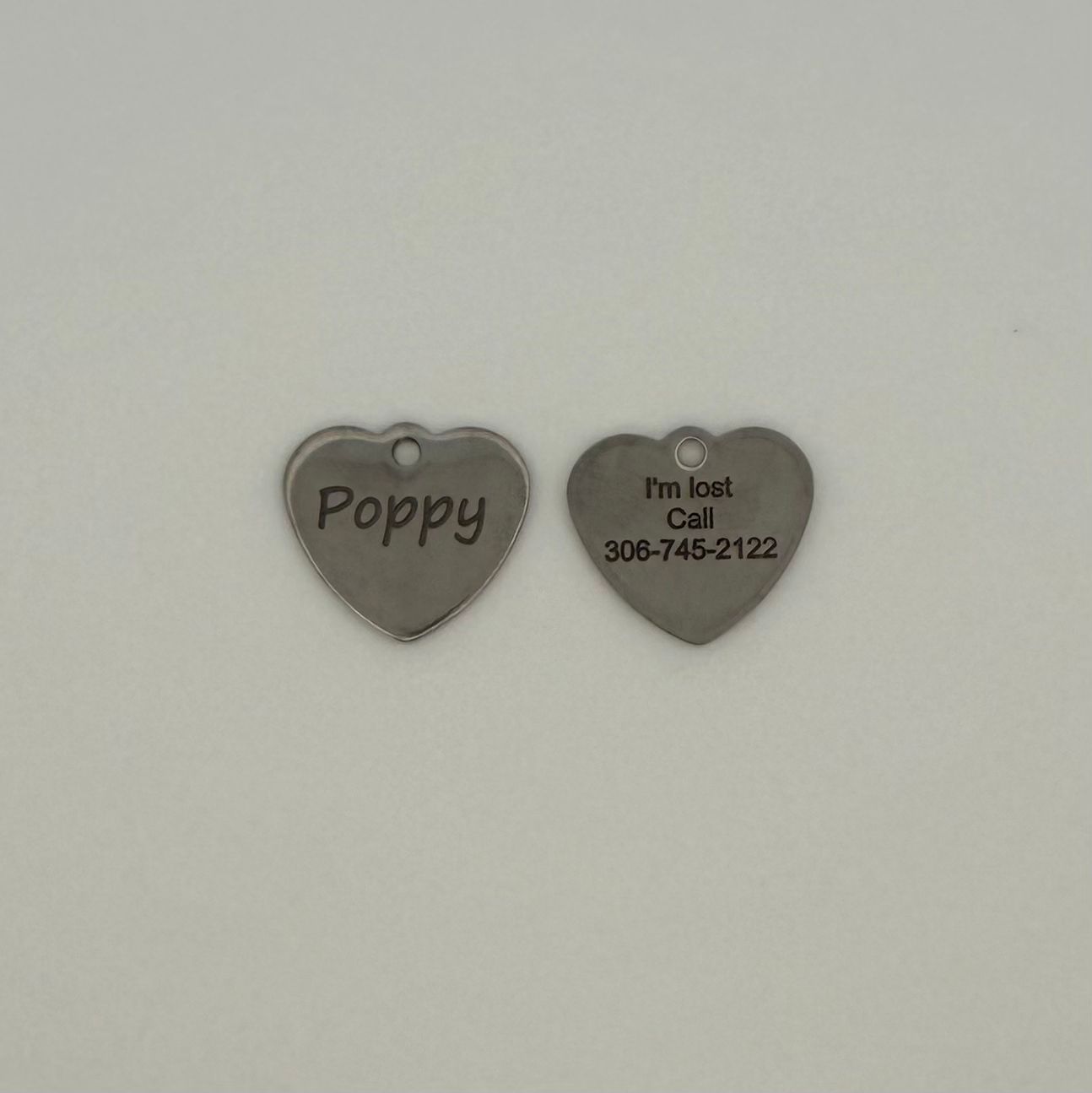 Pet Stainless Steel Heart ID Tag (Small) Pet Stainless Steel Heart ID Tag (Small)