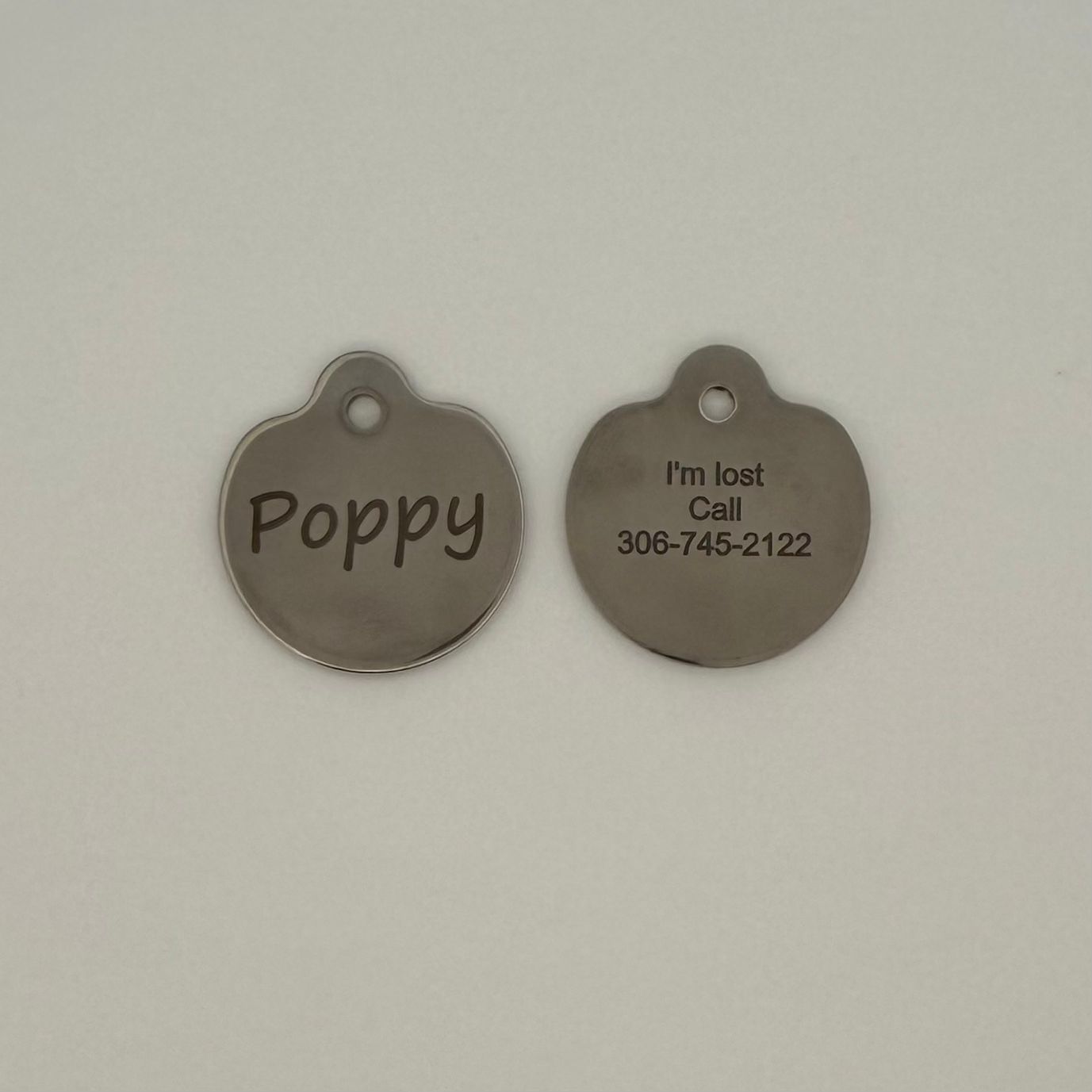 Pet Stainless Steel Round ID Tag (Small) Pet Stainless Steel Round ID Tag (Small)