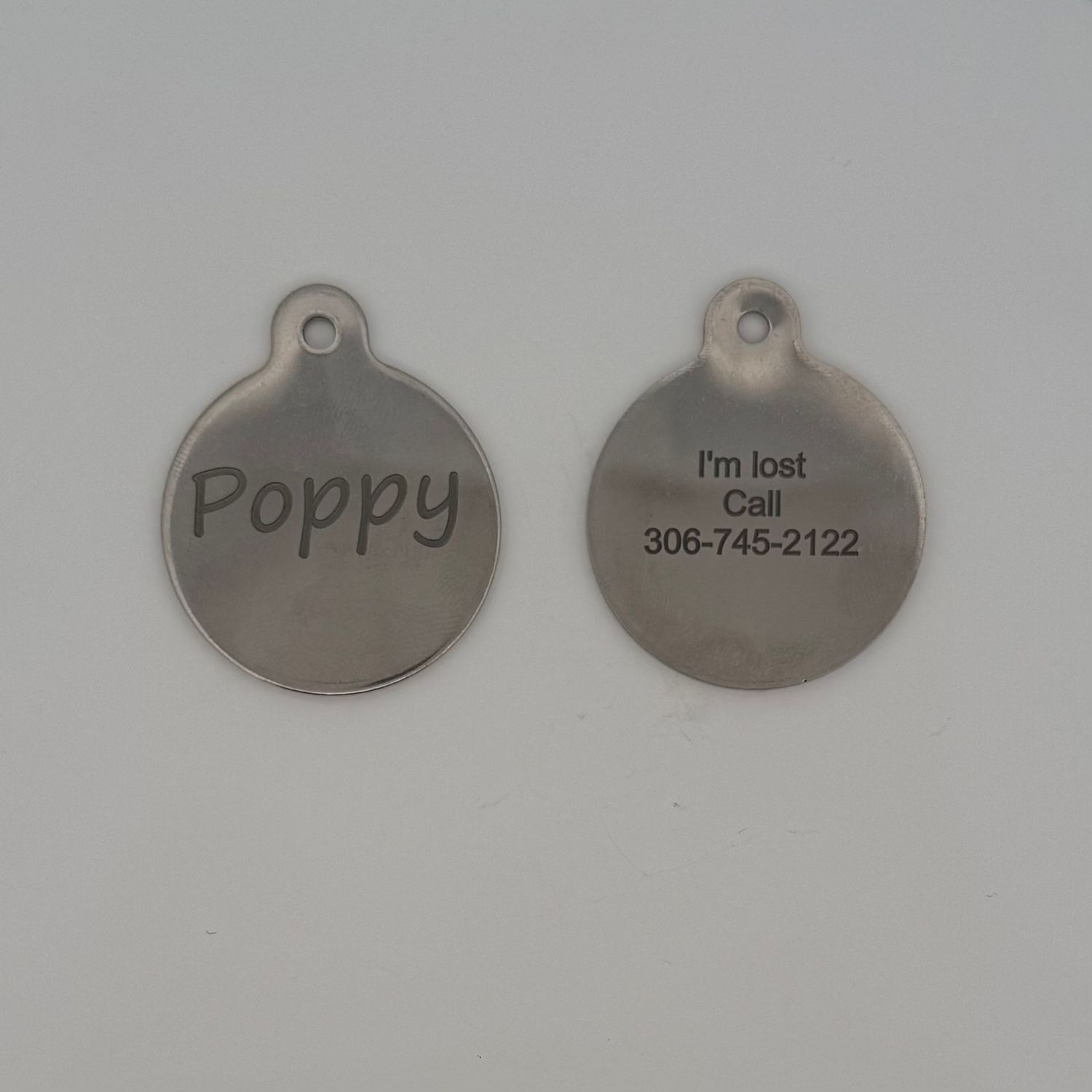 Pet Stainless Steel Round ID Tag (Large) Pet Stainless Steel Round ID Tag (Large)