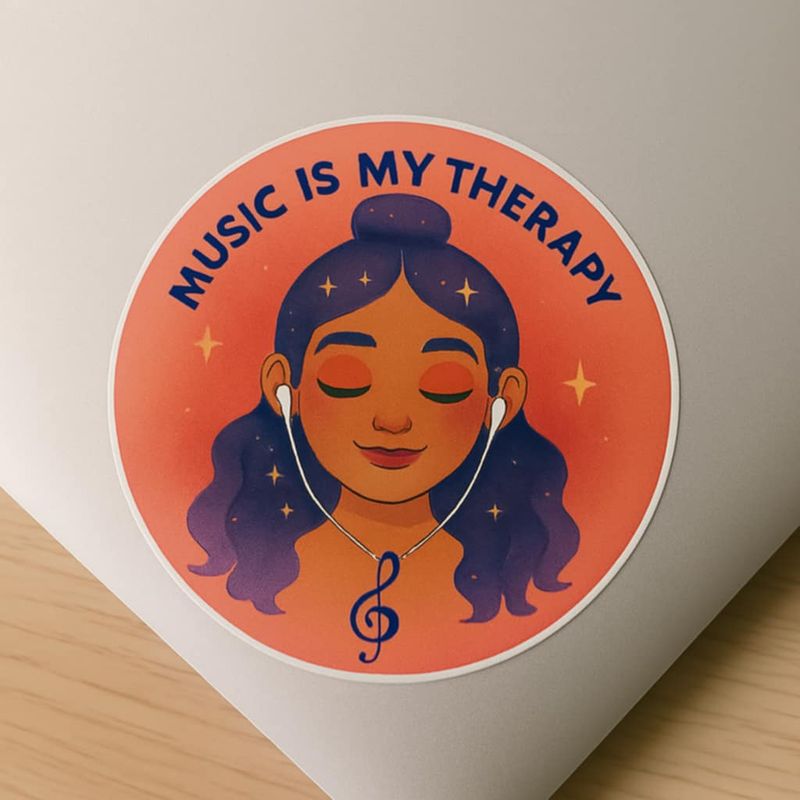 Bubble-free stickers - Music is my Therapy