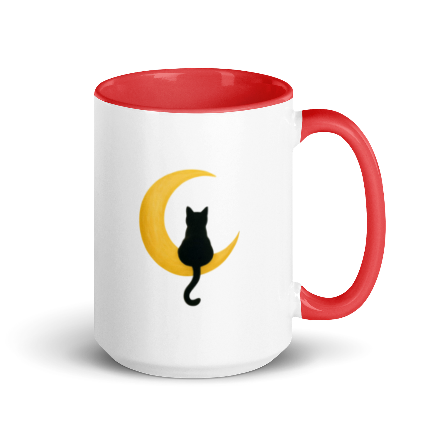 Black Cat Moon Gaze Mug