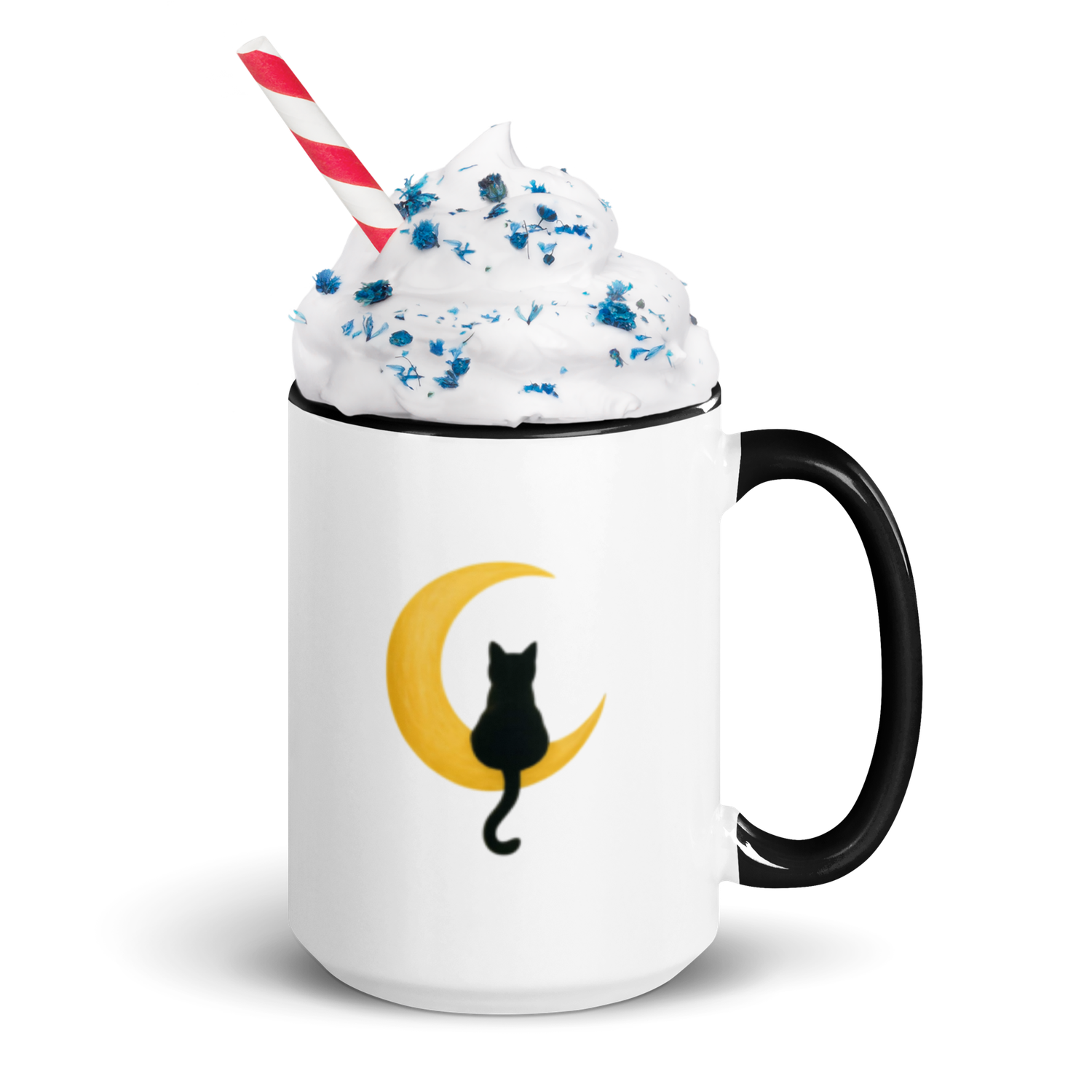 Black Cat Moon Gaze Mug