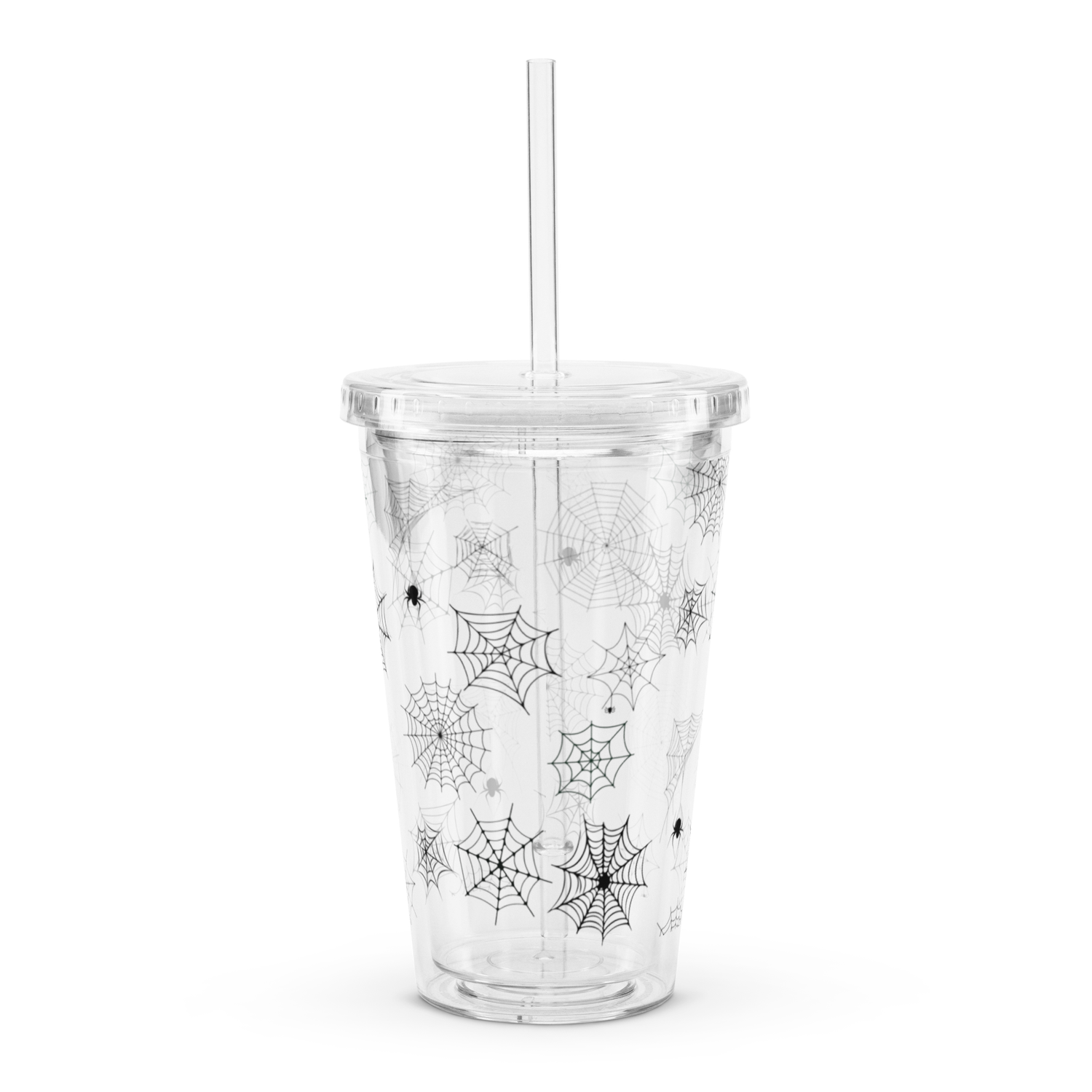 Clear plastic WEB tumbler
