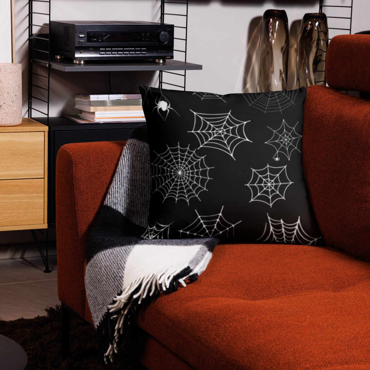 Sticky Webs Halloween Pillow Set
