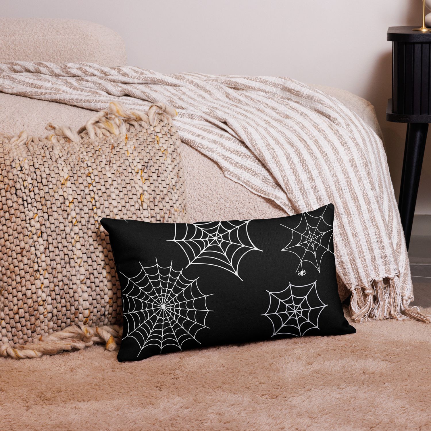 Sticky Webs Halloween Pillow Set