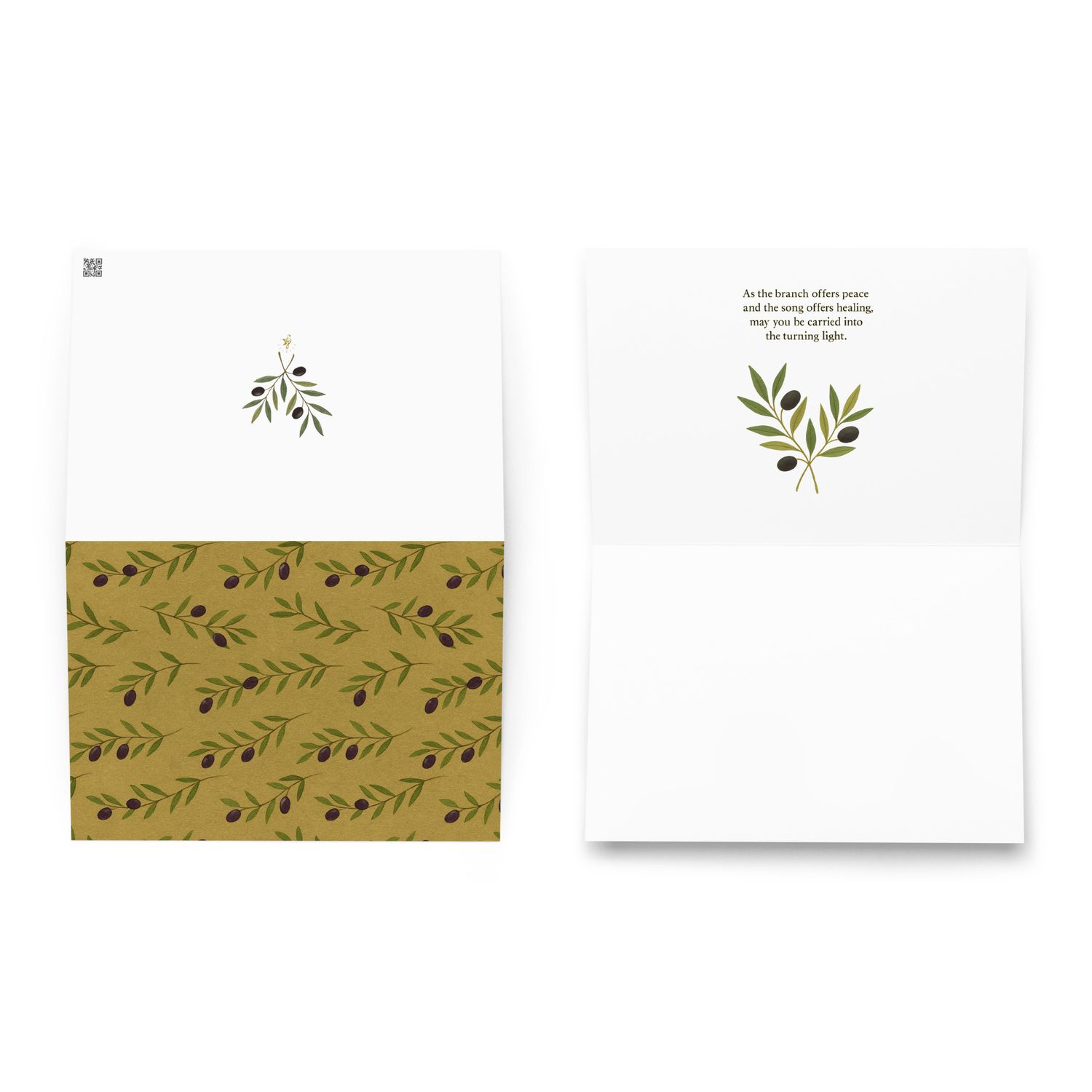 Olive Branch Greeting Card – Seasonal Peace &amp; Harmony