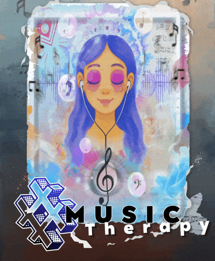 #MusicTherapy Animated Digital Grab by Jenny Moon ™