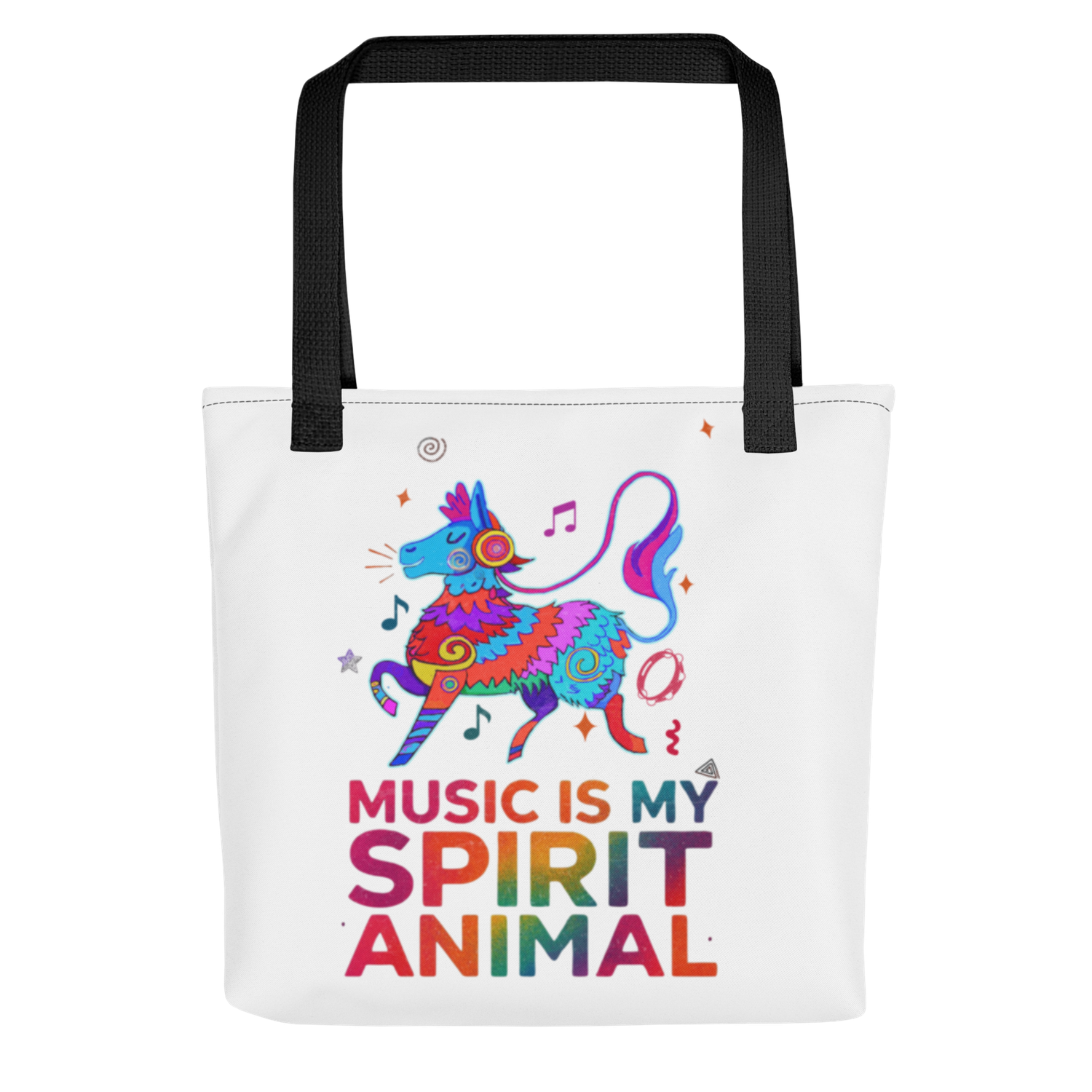 Music Is My Spirit Animal” Tote Bag for any Artistic Music Lover