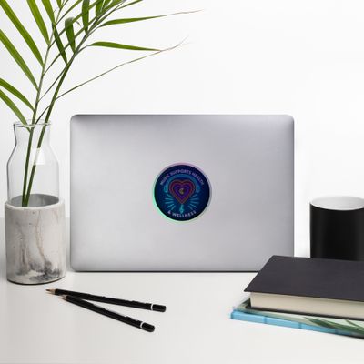 Holographic sticker - Music Supports Health &amp; Wellness