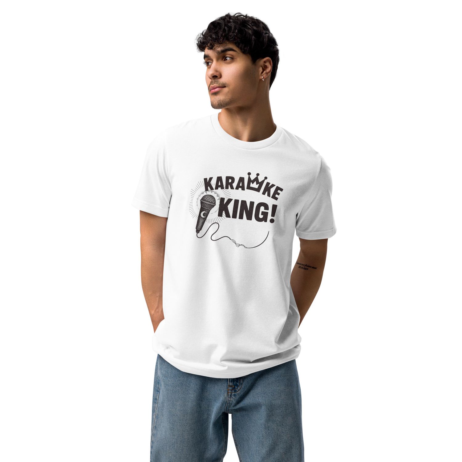 Karaoke King Cotton tee in White