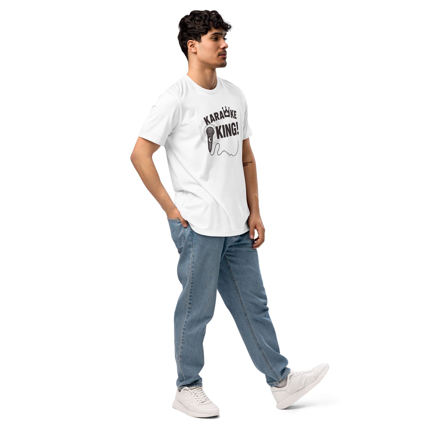 Karaoke King Cotton tee in White